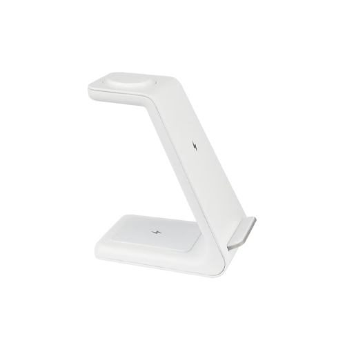 Zsou 3-in-1 Wireless Charging Station for Iphone, Apple Watch, and Airpods, White