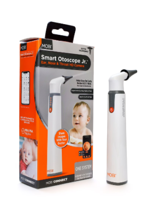 Mobi Ear, Nose & Throat Smart baby Otoscope Jr. with 1080P HD Camera & 6 LED Lights,1-pack
