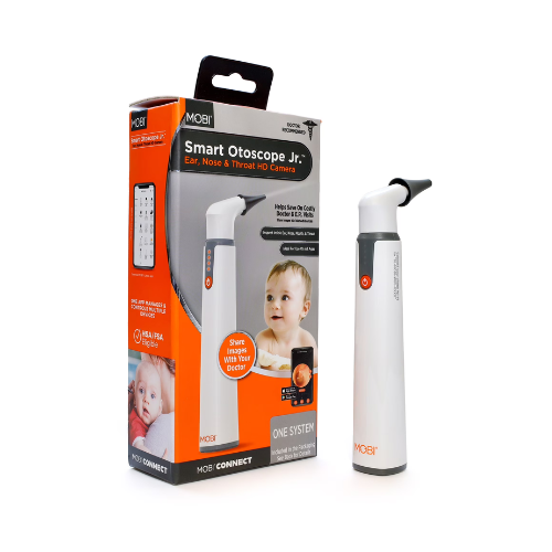 Mobi Ear, Nose & Throat Smart baby Otoscope Jr. with 1080P HD Camera & 6 LED Lights,1-pack
