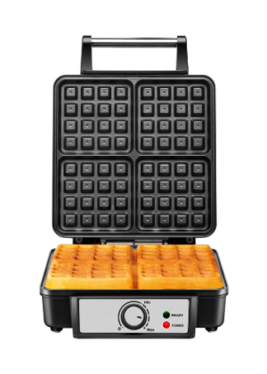 Chefman 4 Slice Belgian Waffle Maker w/ Adjustable Temperature, Stainless Steel