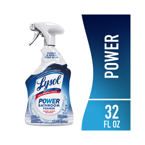 Lysol Power Foaming Bathroom Cleaner, Multipurpose Cleaner & Disinfectant Spray