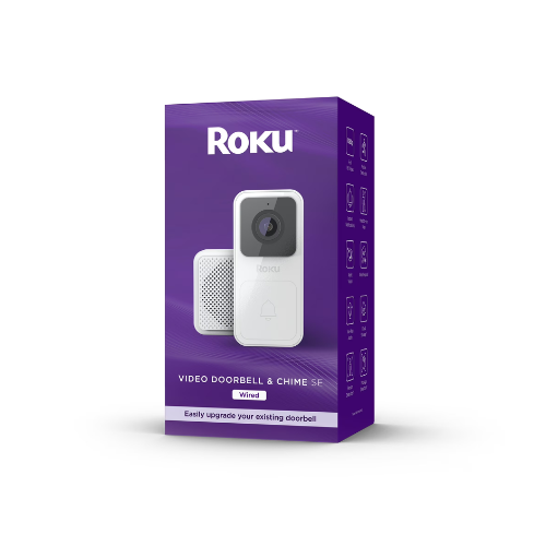 Roku Video Doorbell & Chime 1080p Wired Smart, White