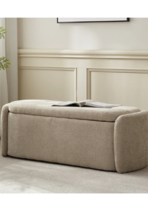 Stana Fabric Upholstered Ottoman Bench With Large Storage Space